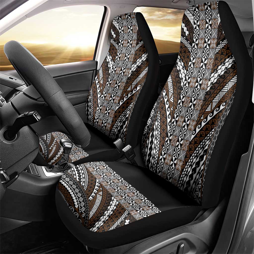 Brown Tongan Polynesian Tribal Car Seat Cover LT9 - Polynesian Pride