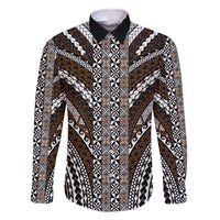 Brown Tongan Polynesian Tribal Family Matching Mermaid Dress and Hawaiian Shirt - Polynesian Pride