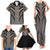 Brown Tongan Polynesian Tribal Family Matching Tank Maxi Dress and Hawaiian Shirt - Polynesian Pride