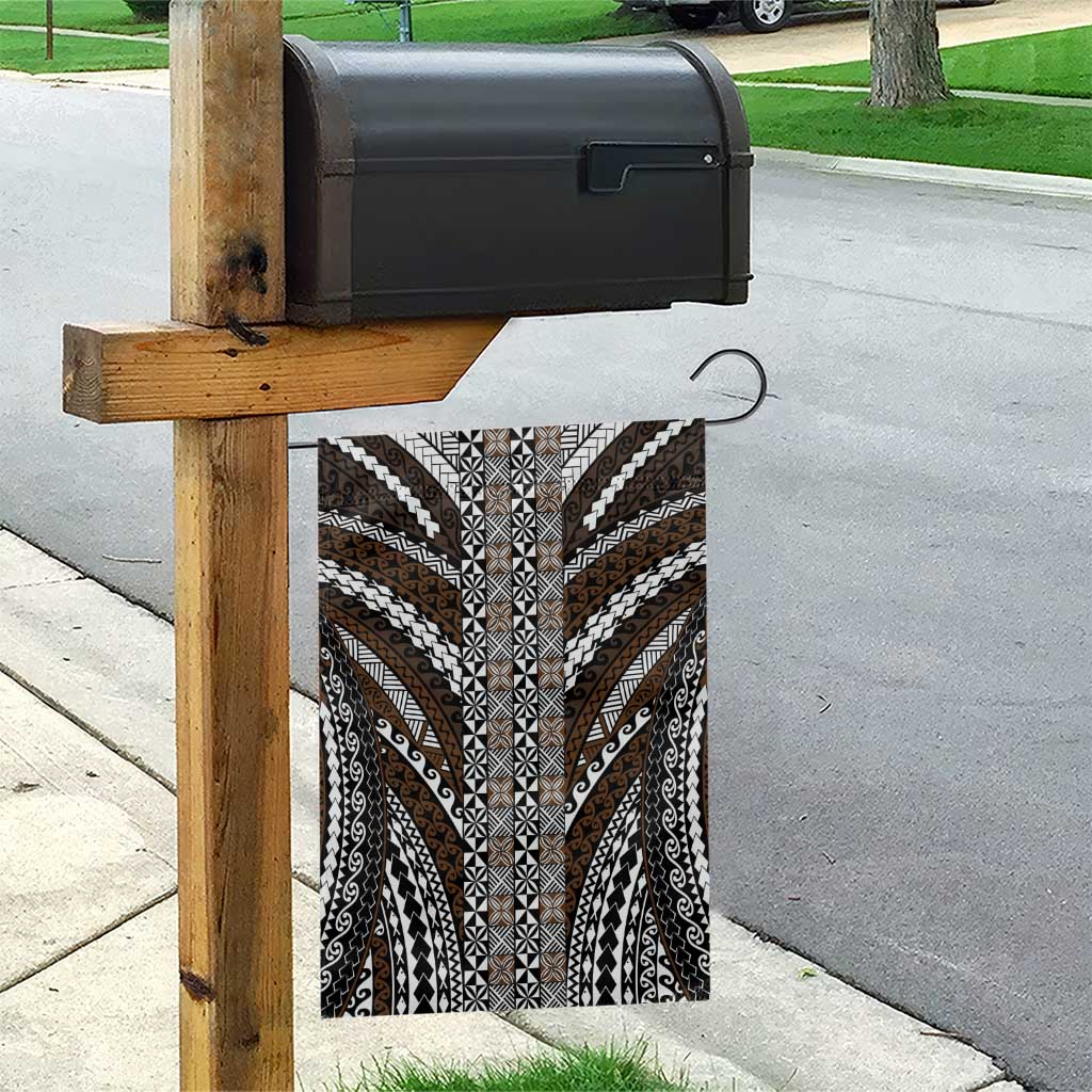 Brown Tongan Polynesian Tribal Garden Flag - Polynesian Pride