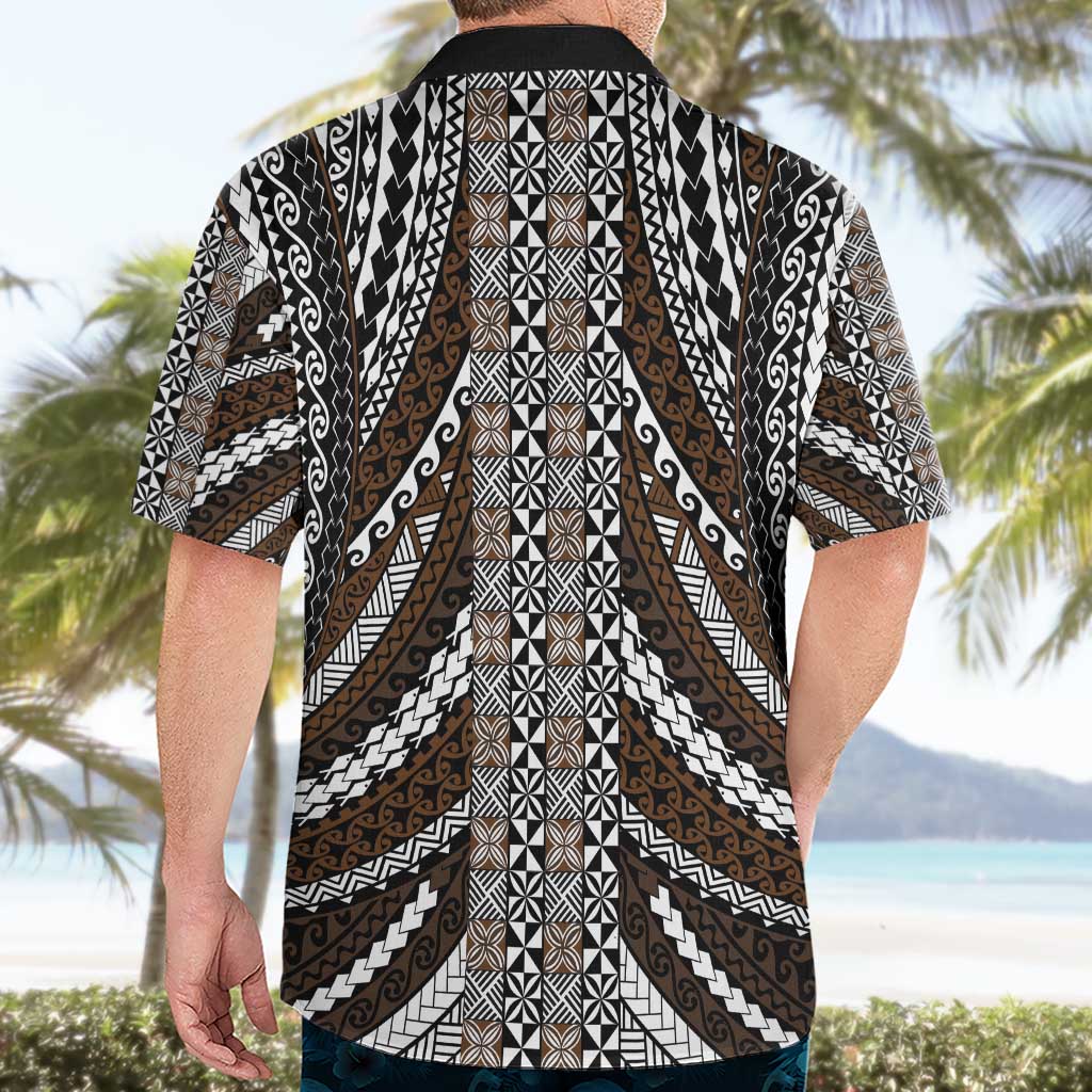 Brown Tongan Polynesian Tribal Hawaiian Shirt - Polynesian Pride