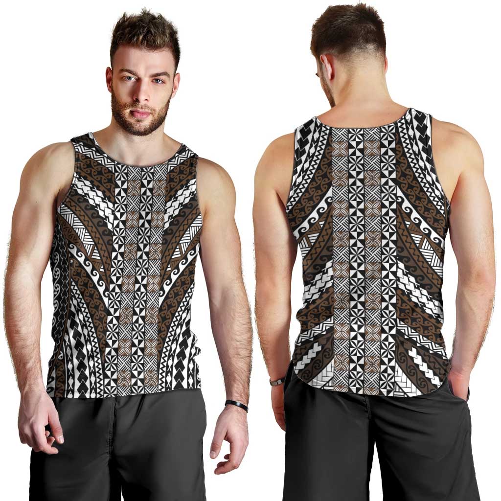 Brown Tongan Polynesian Tribal Men Tank Top - Polynesian Pride