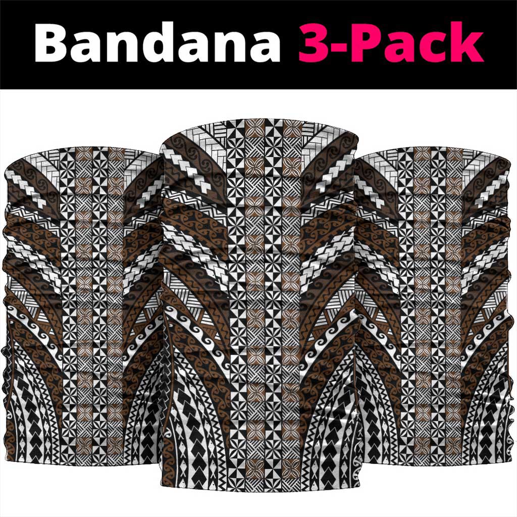 Brown Tongan Polynesian Tribal Neck Gaiter LT9 package One Size: 25*50cm Brown - Polynesian Pride