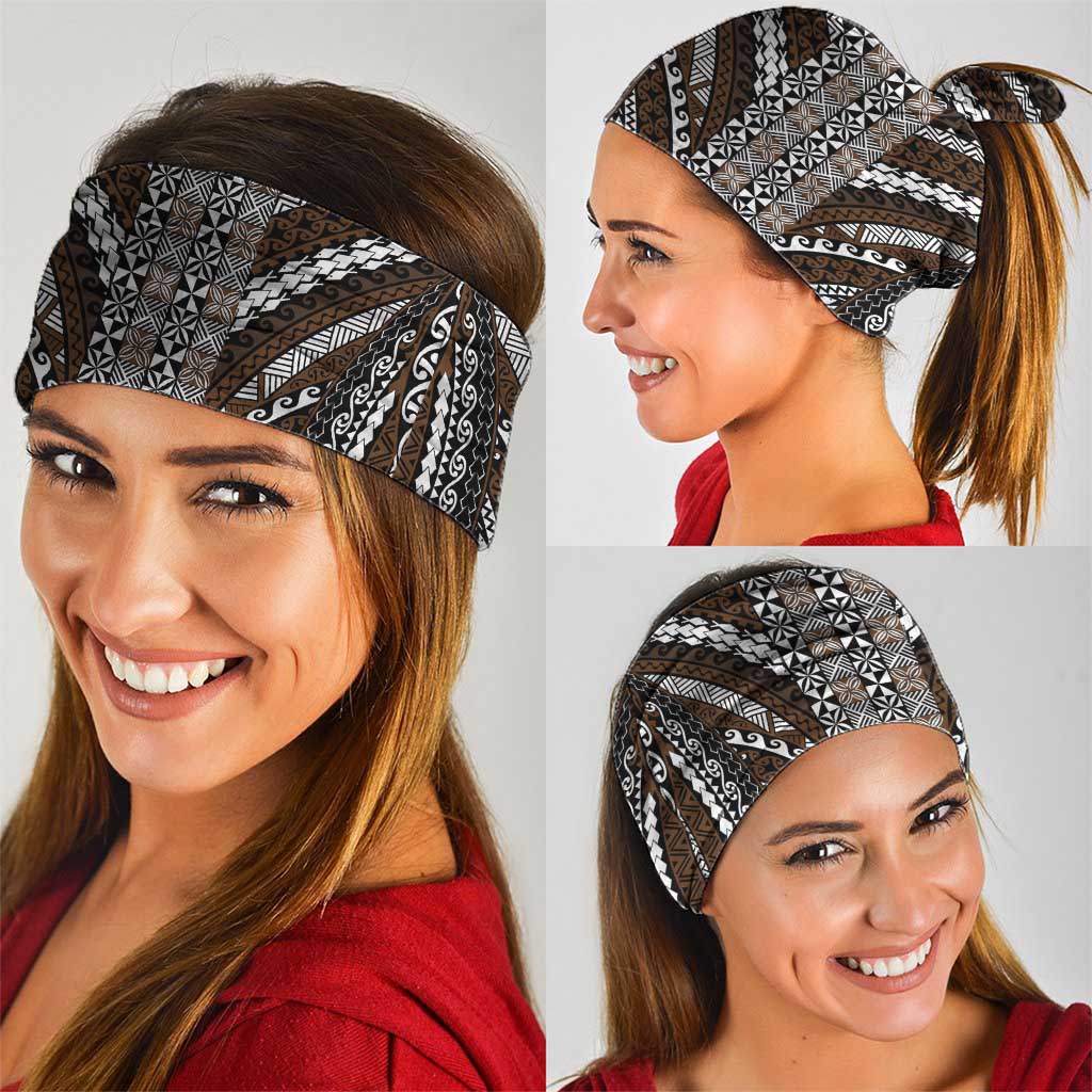 Brown Tongan Polynesian Tribal Neck Gaiter LT9 - Polynesian Pride