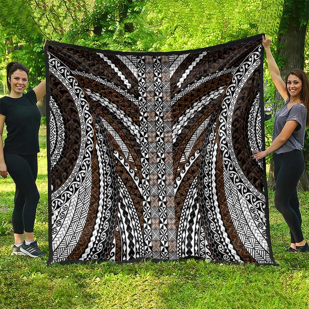 Brown Tongan Polynesian Tribal Quilt - Polynesian Pride