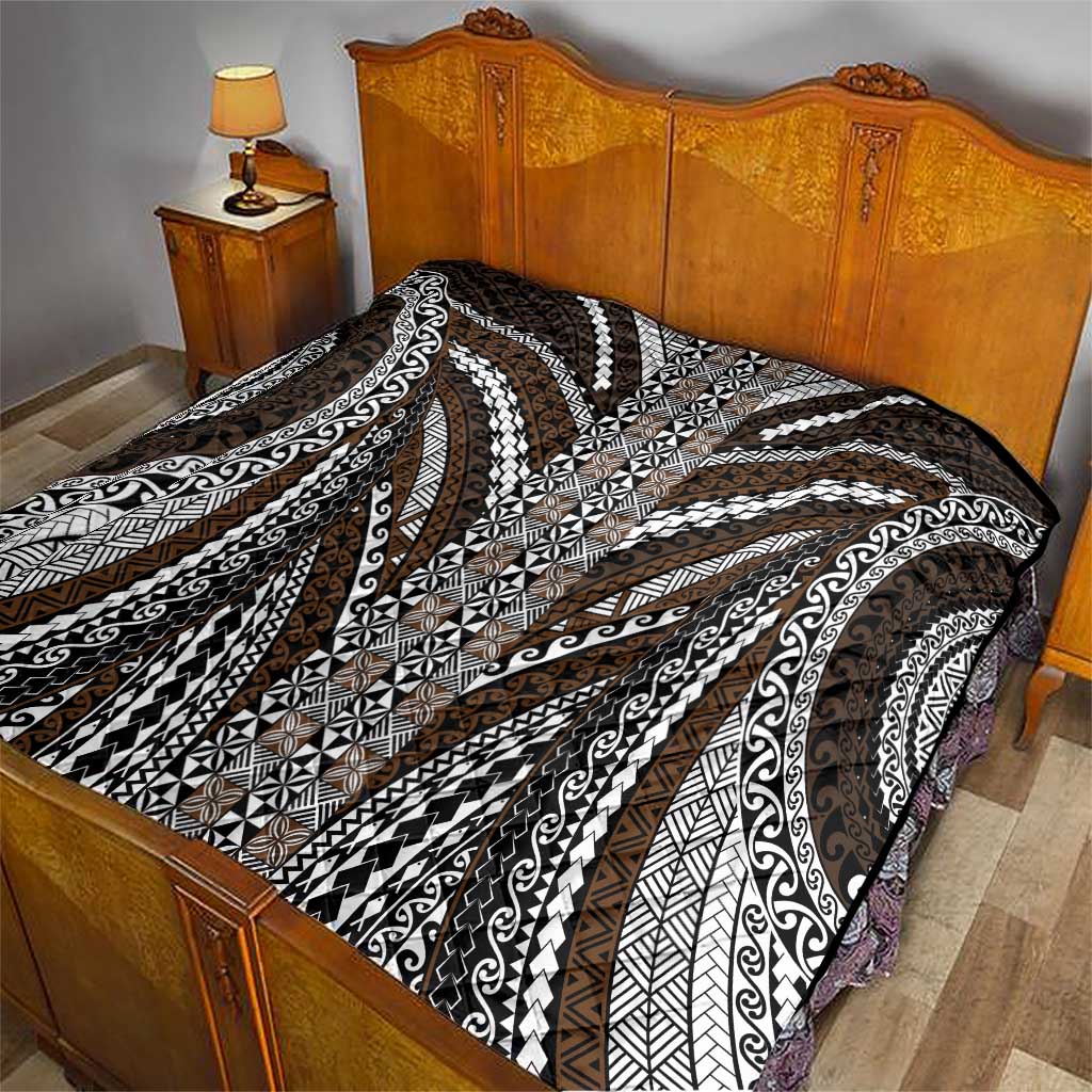 Brown Tongan Polynesian Tribal Quilt - Polynesian Pride