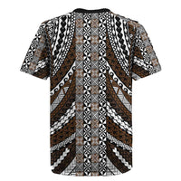 Brown Tongan Polynesian Tribal Rugby Jersey - Polynesian Pride