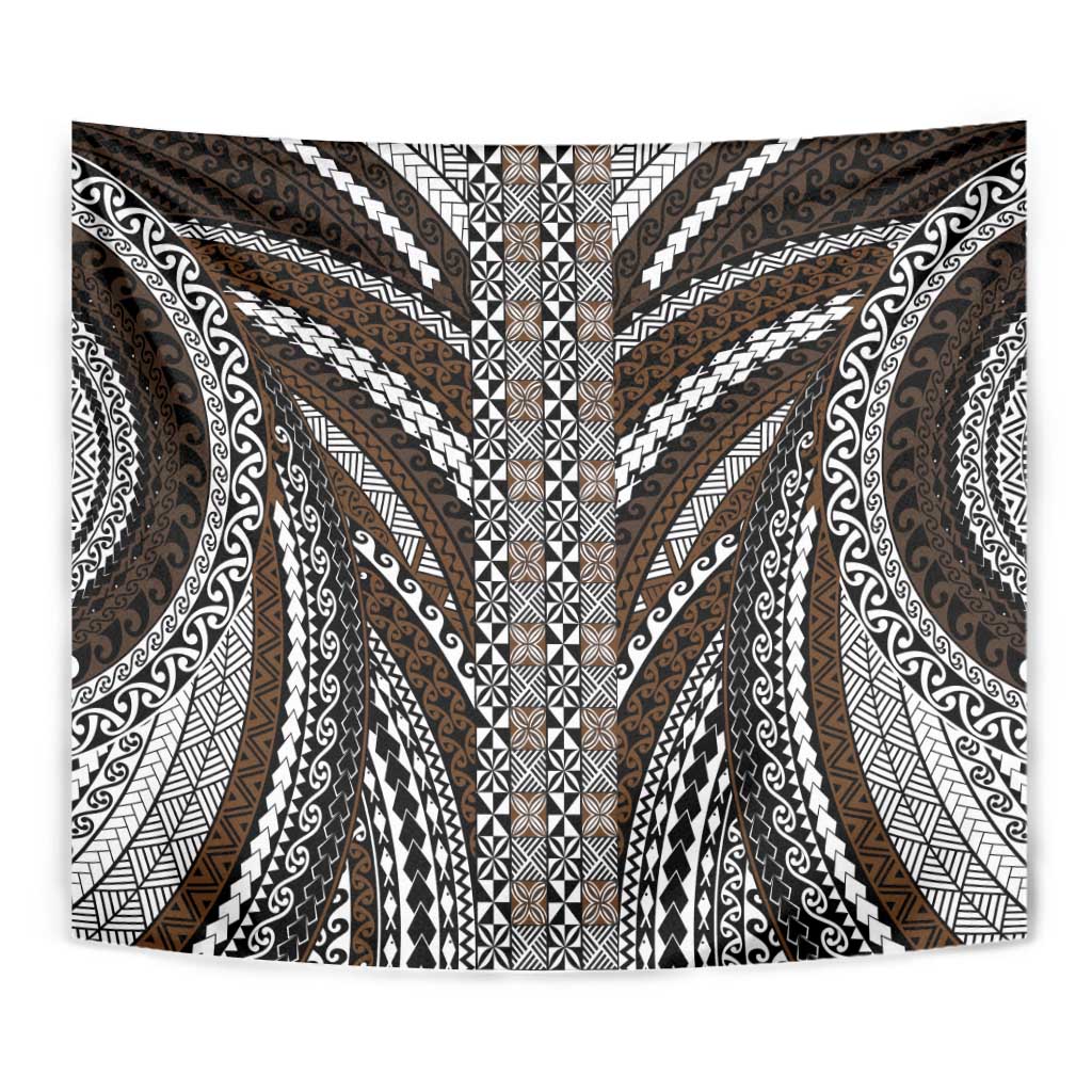 Brown Tongan Polynesian Tribal Tapestry - Polynesian Pride