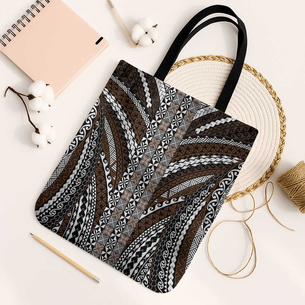 Brown Tongan Polynesian Tribal Tote Bag - Polynesian Pride
