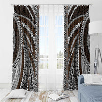 Brown Tongan Polynesian Tribal Window Curtain - Polynesian Pride
