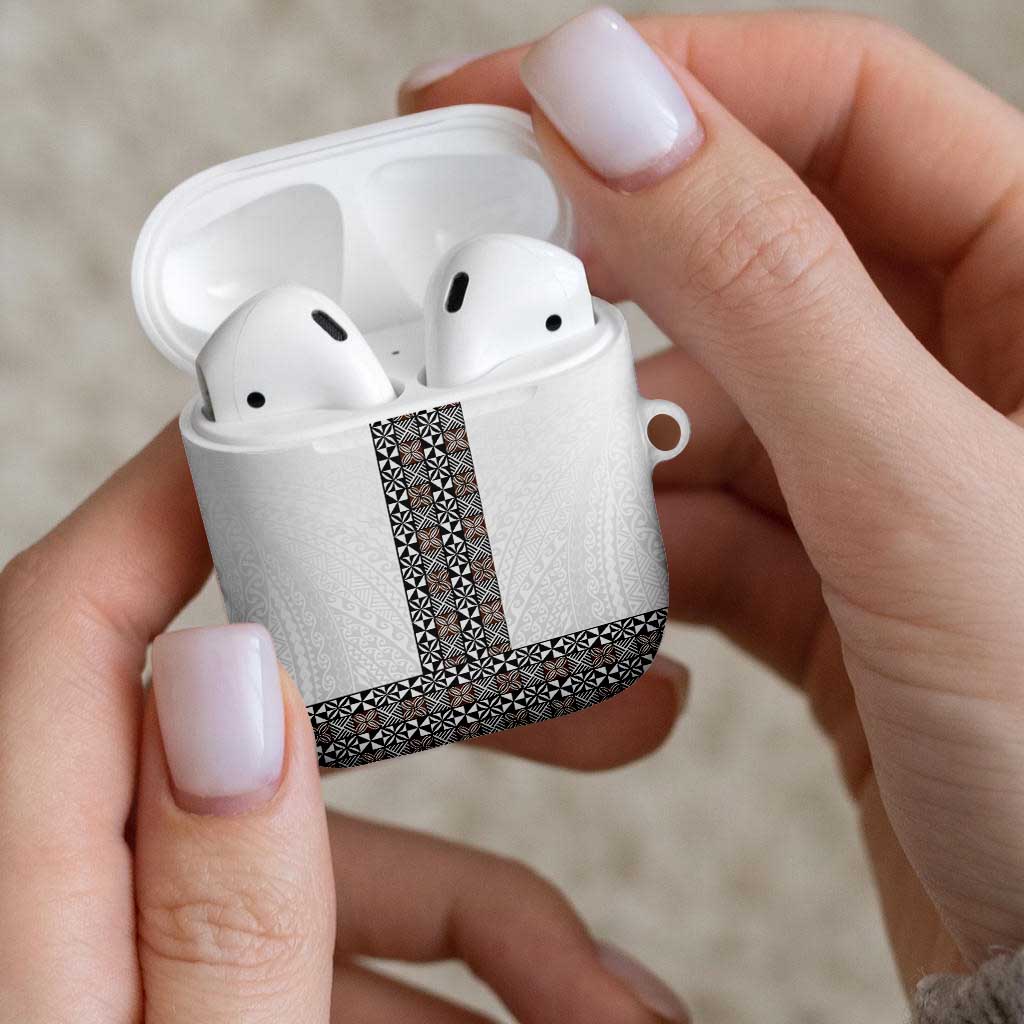 Light Gray Tongan Polynesian Tribal AirPods Case - Polynesian Pride