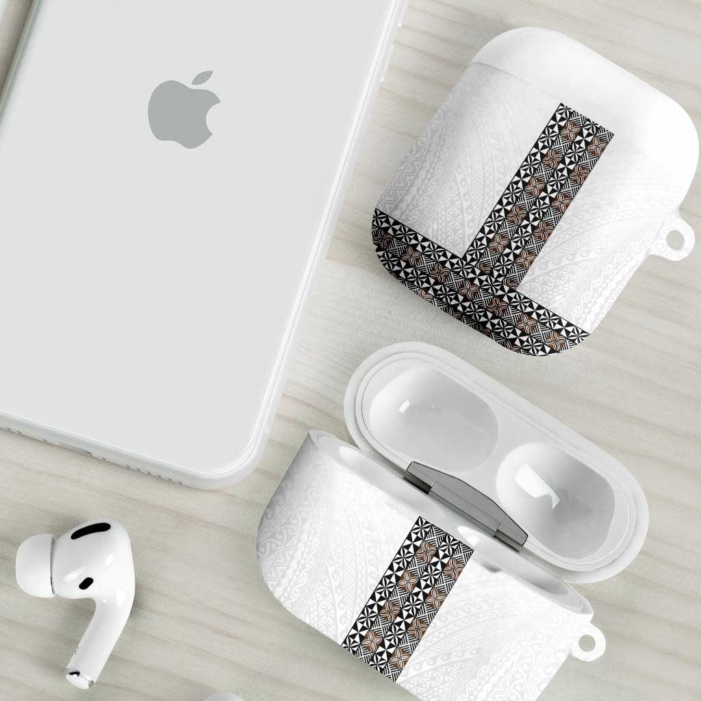 Light Gray Tongan Polynesian Tribal AirPods Case - Polynesian Pride