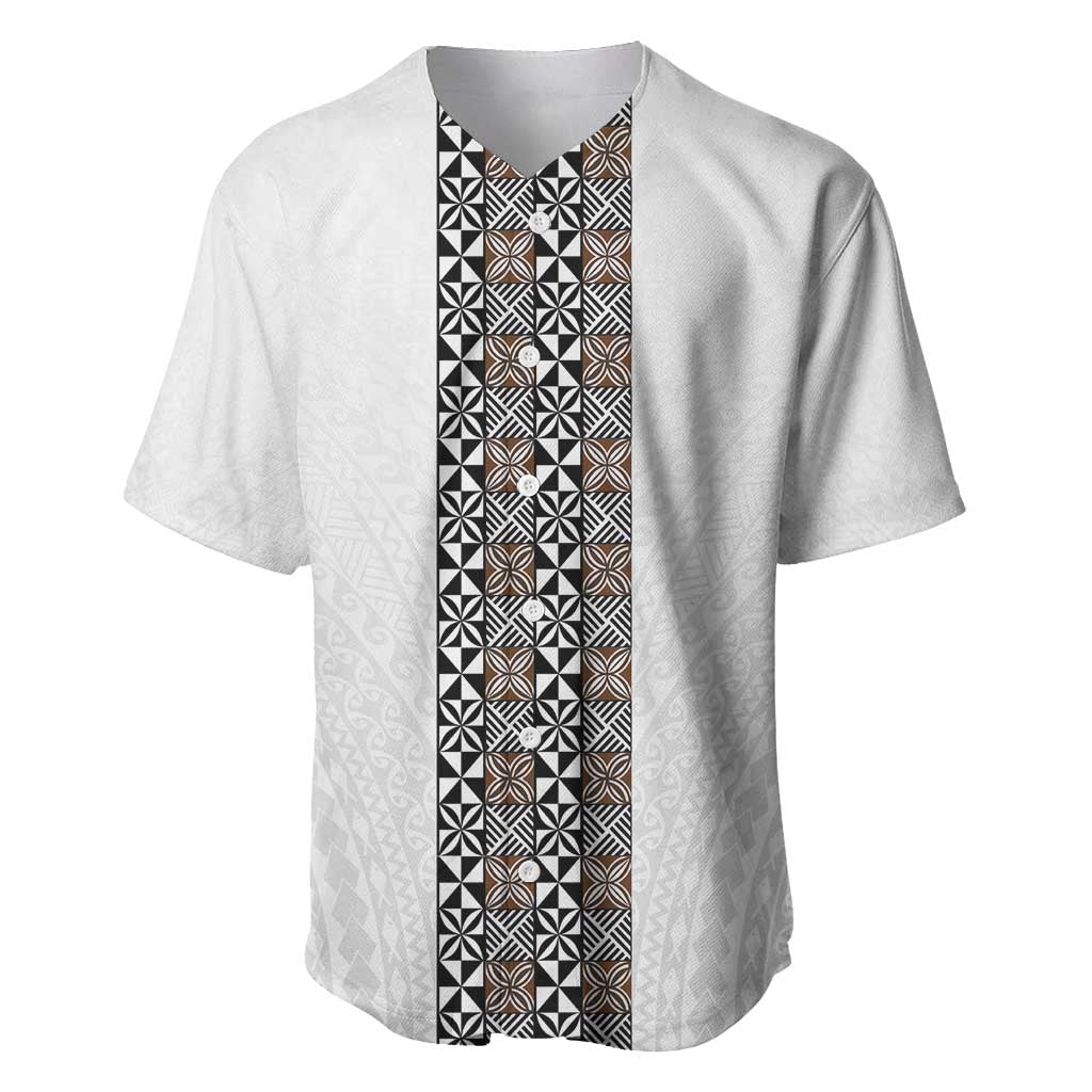 Light Gray Tongan Polynesian Tribal Baseball Jersey - Polynesian Pride