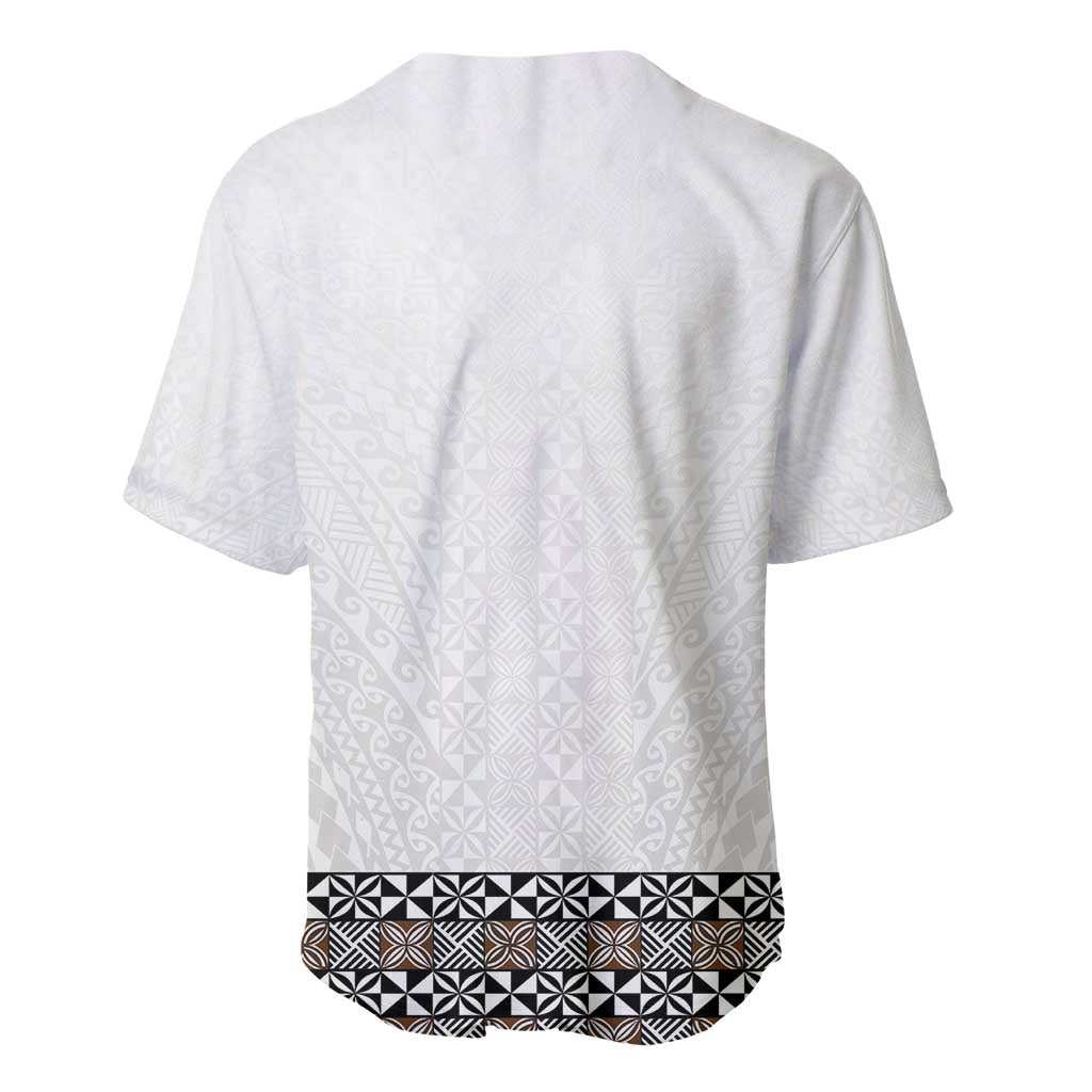 Light Gray Tongan Polynesian Tribal Baseball Jersey - Polynesian Pride
