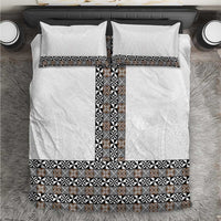 Light Gray Tongan Polynesian Tribal Bedding Set LT9 White - Polynesian Pride