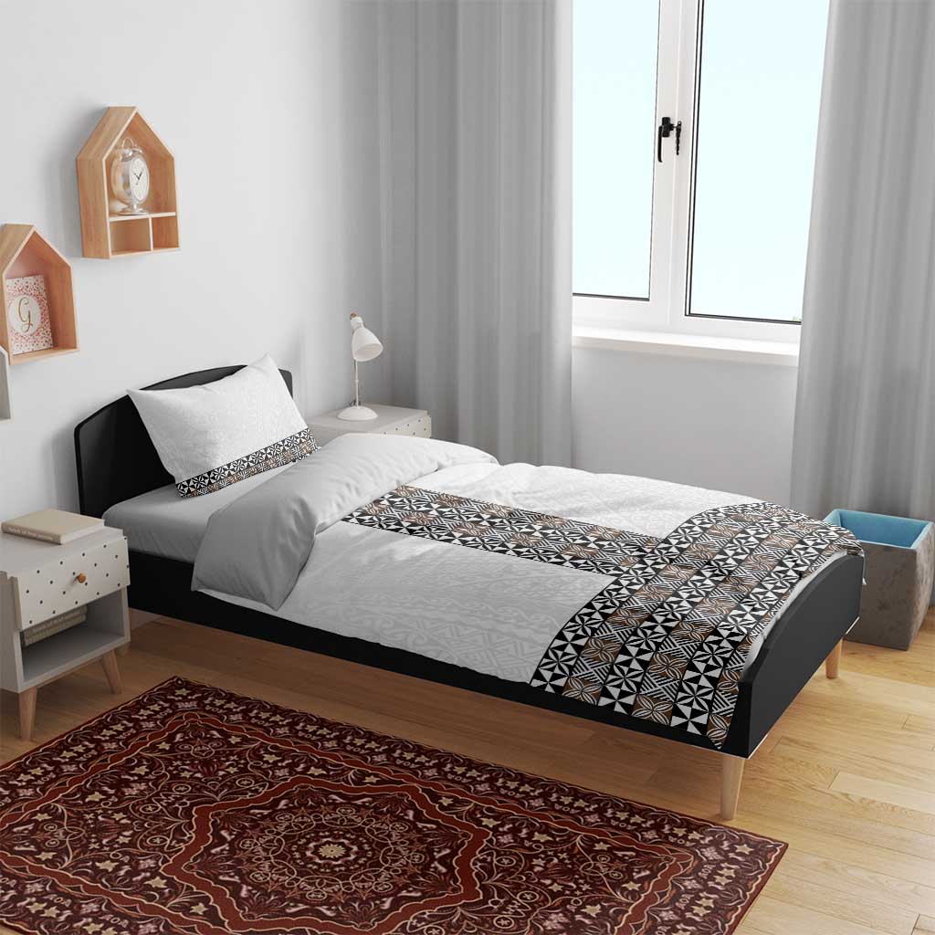 Light Gray Tongan Polynesian Tribal Bedding Set LT9 - Polynesian Pride