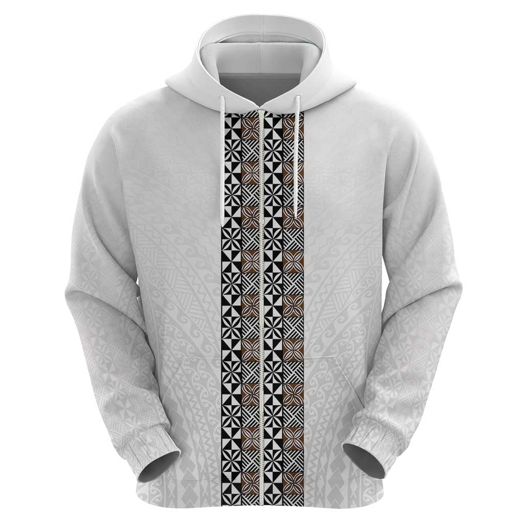 Light Gray Tongan Polynesian Tribal Hoodie - Polynesian Pride