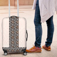 Light Gray Tongan Polynesian Tribal Luggage Cover - Polynesian Pride