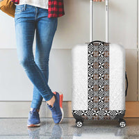 Light Gray Tongan Polynesian Tribal Luggage Cover - Polynesian Pride