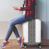 Light Gray Tongan Polynesian Tribal Luggage Cover - Polynesian Pride