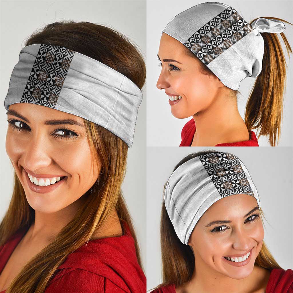 Light Gray Tongan Polynesian Tribal Neck Gaiter LT9 - Polynesian Pride
