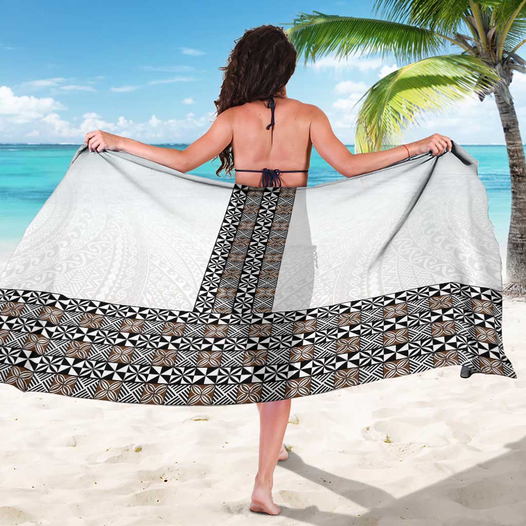 Light Gray Tongan Polynesian Tribal Sarong LT9 - Polynesian Pride