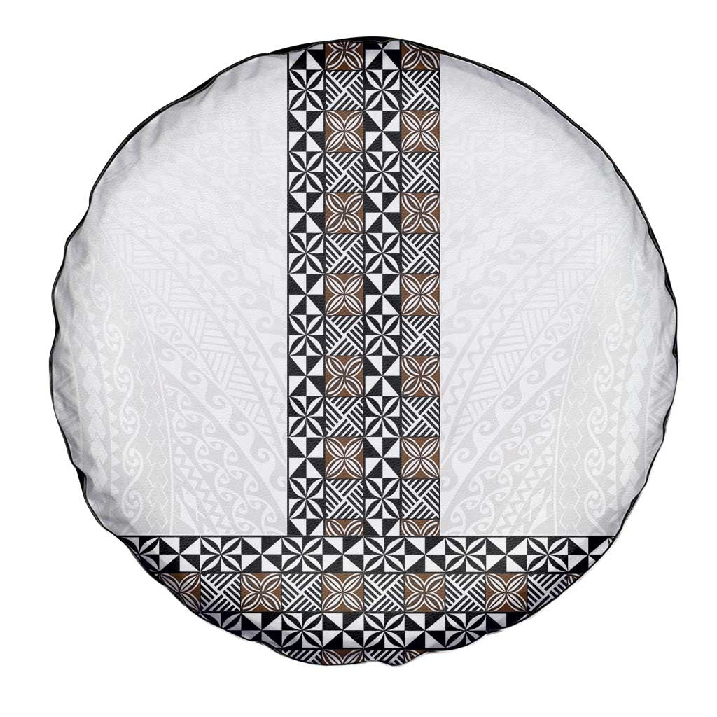 Light Gray Tongan Polynesian Tribal Spare Tire Cover - Polynesian Pride