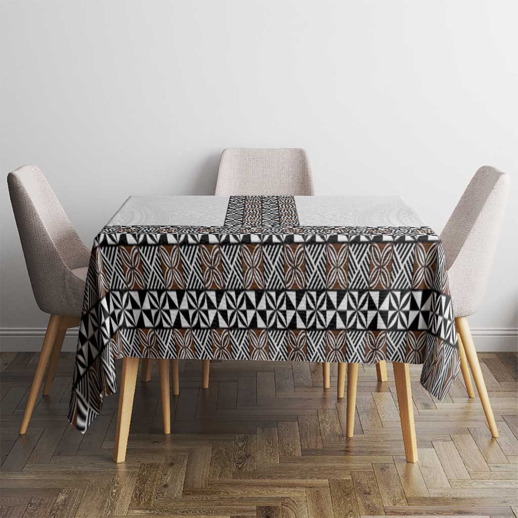 Light Gray Tongan Polynesian Tribal Tablecloth - Polynesian Pride