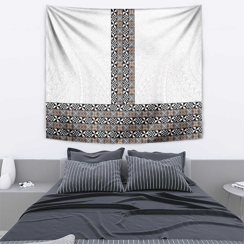 Light Gray Tongan Polynesian Tribal Tapestry - Polynesian Pride