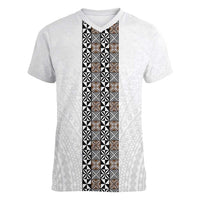 Light Gray Tongan Polynesian Tribal Women V-Neck T-Shirt - Polynesian Pride