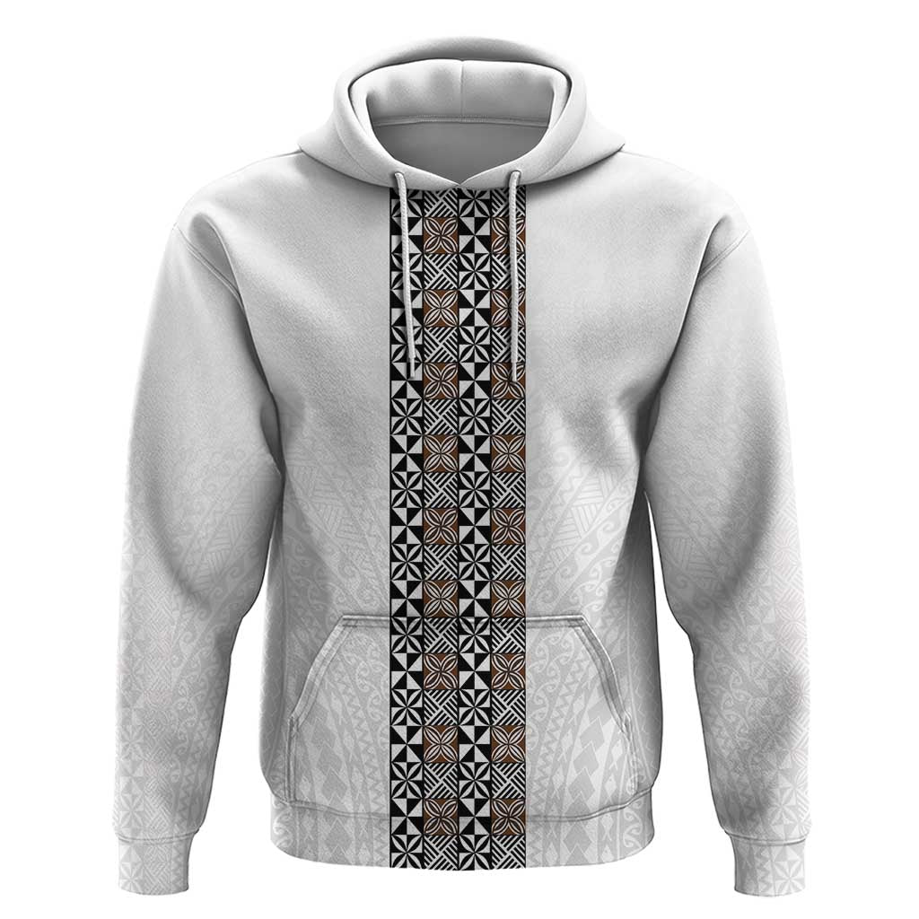Light Gray Tongan Polynesian Tribal Zip Hoodie - Polynesian Pride