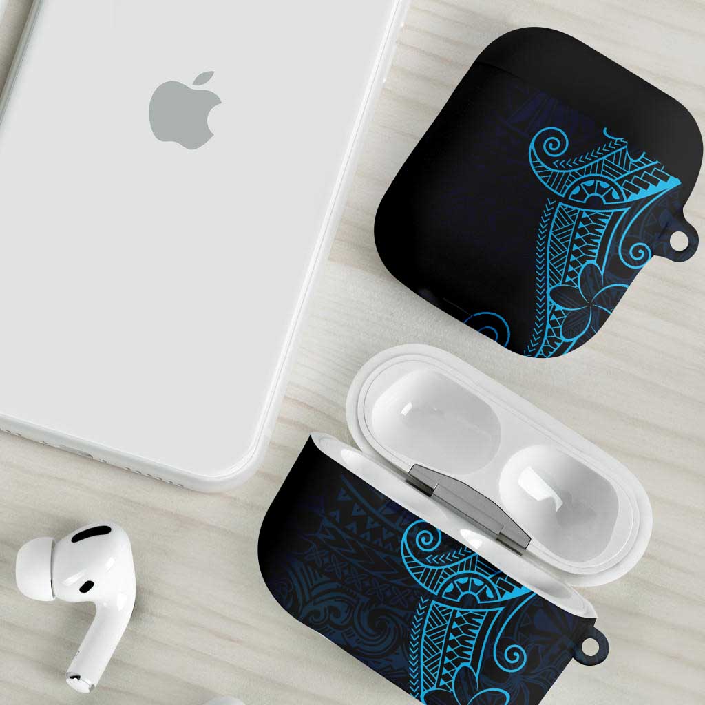 Black Blue Polynesian Tribal AirPods Case - Polynesian Pride
