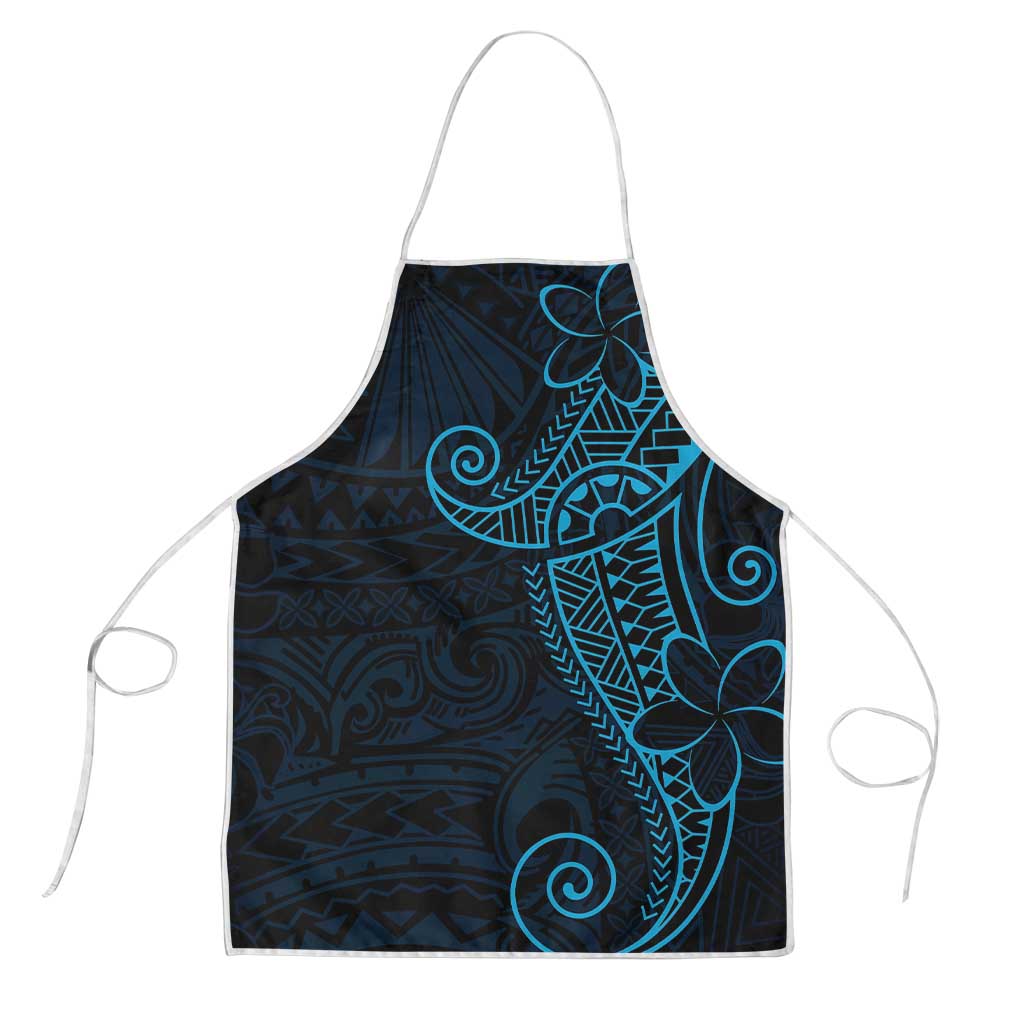 Black Blue Polynesian Tribal Apron - Polynesian Pride