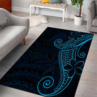 Black Blue Polynesian Tribal Area Rug LT9 - Polynesian Pride