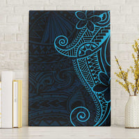 Black Blue Polynesian Tribal Canvas Wall Art - Polynesian Pride