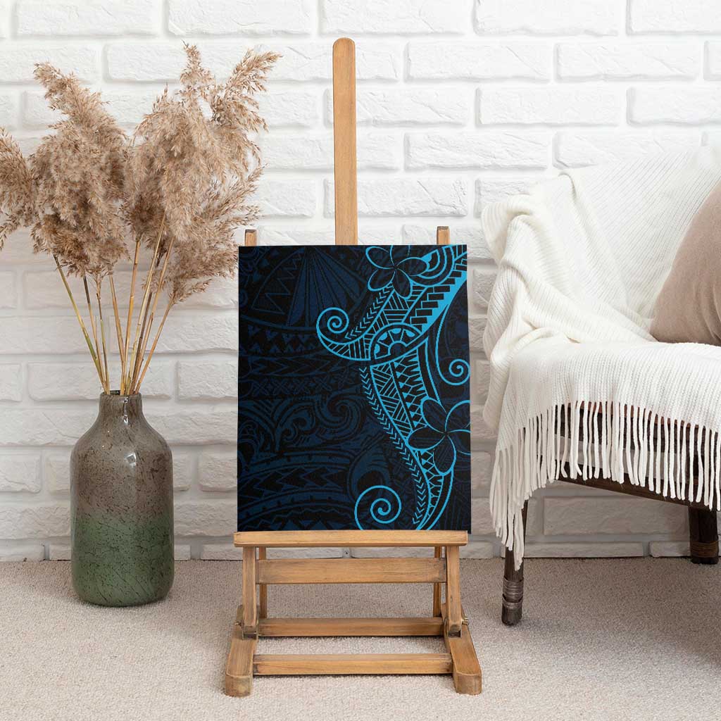Black Blue Polynesian Tribal Canvas Wall Art - Polynesian Pride