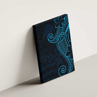 Black Blue Polynesian Tribal Canvas Wall Art - Polynesian Pride