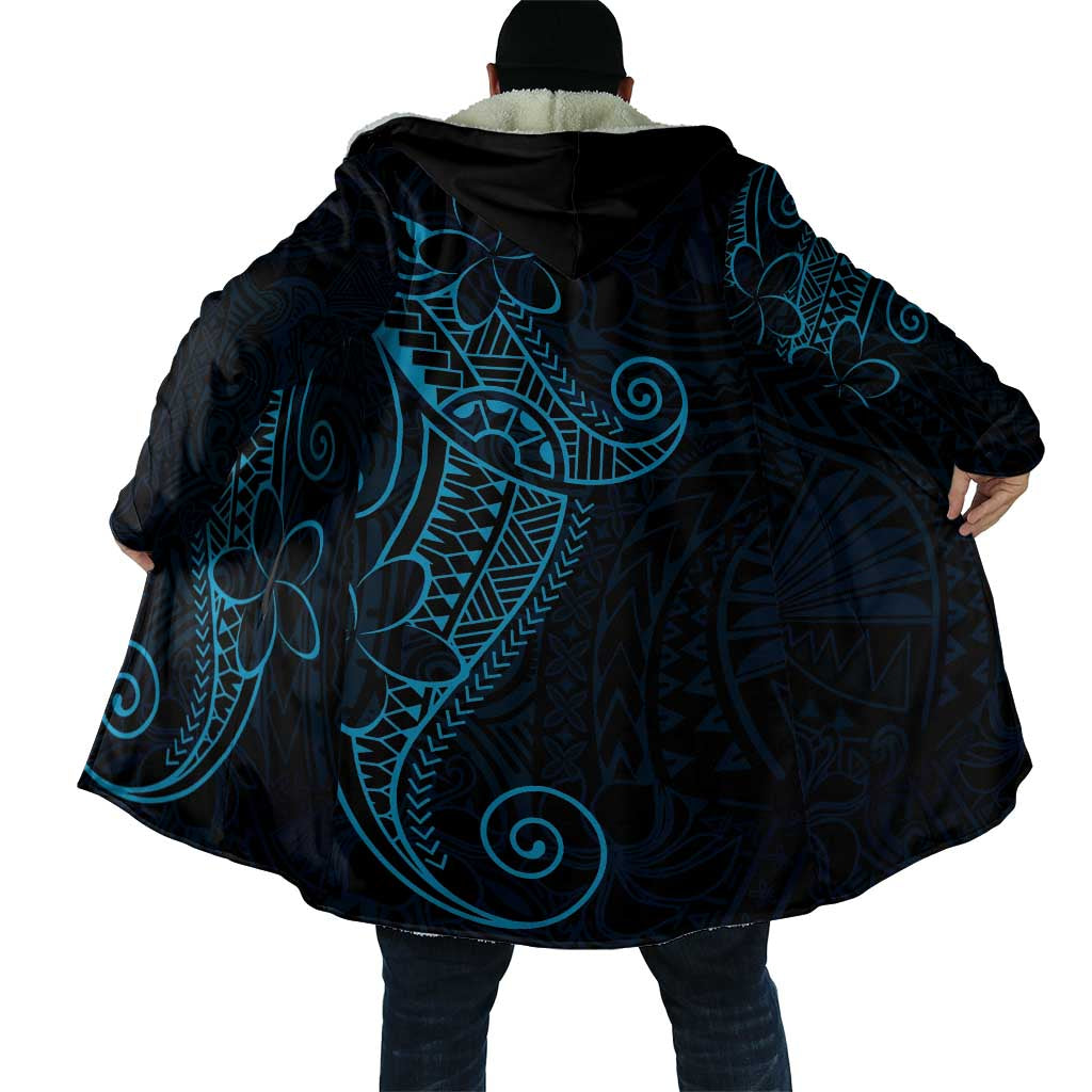 Black Blue Polynesian Tribal Cloak - Polynesian Pride