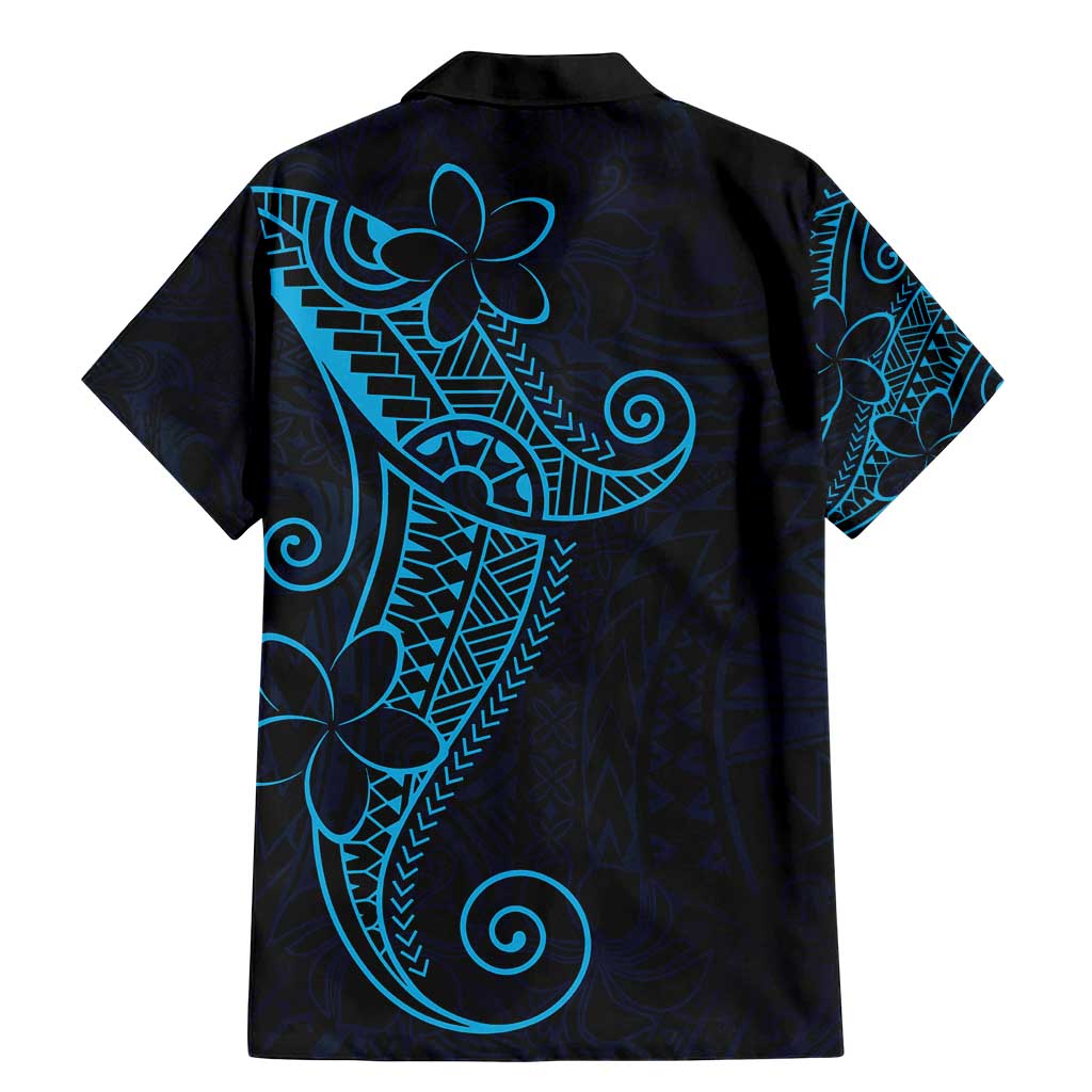 Black Blue Polynesian Tribal Family Matching Mermaid Dress and Hawaiian Shirt LT9 - Polynesian Pride