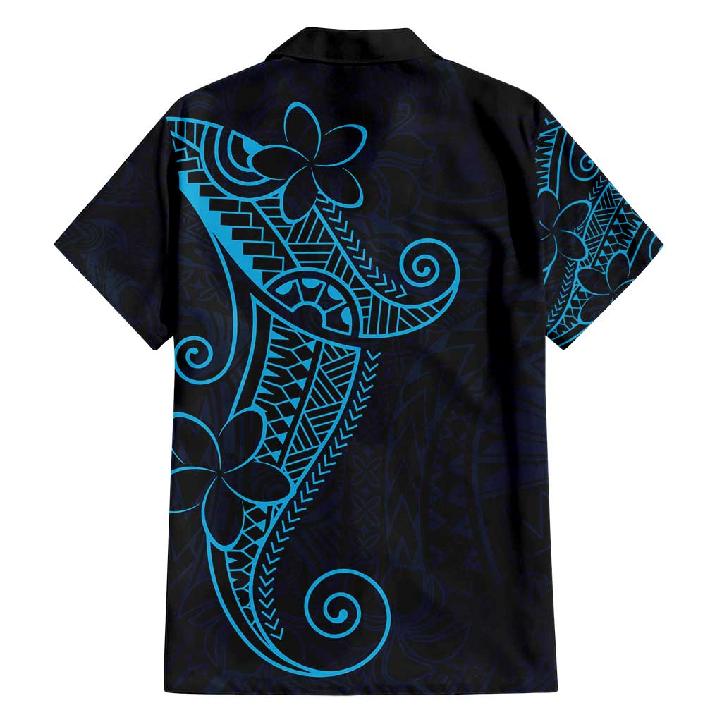 Black Blue Polynesian Tribal Family Matching Tank Maxi Dress and Hawaiian Shirt LT9 - Polynesian Pride