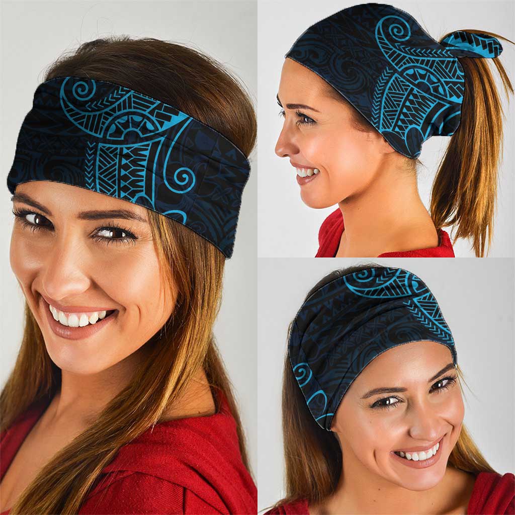 Black Blue Polynesian Tribal Neck Gaiter - Polynesian Pride