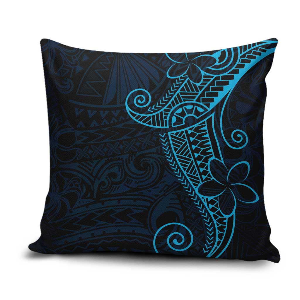 Black Blue Polynesian Tribal Pillow Cover LT9 Blue - Polynesian Pride
