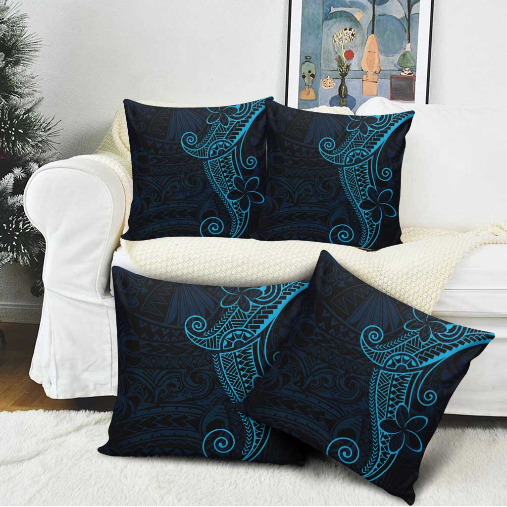 Black Blue Polynesian Tribal Pillow Cover LT9 - Polynesian Pride