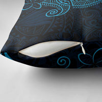 Black Blue Polynesian Tribal Pillow Cover LT9 - Polynesian Pride