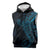 Black Blue Polynesian Tribal Sleeveless Hoodie - Polynesian Pride