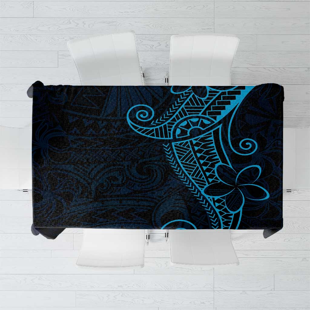 Black Blue Polynesian Tribal Tablecloth - Polynesian Pride