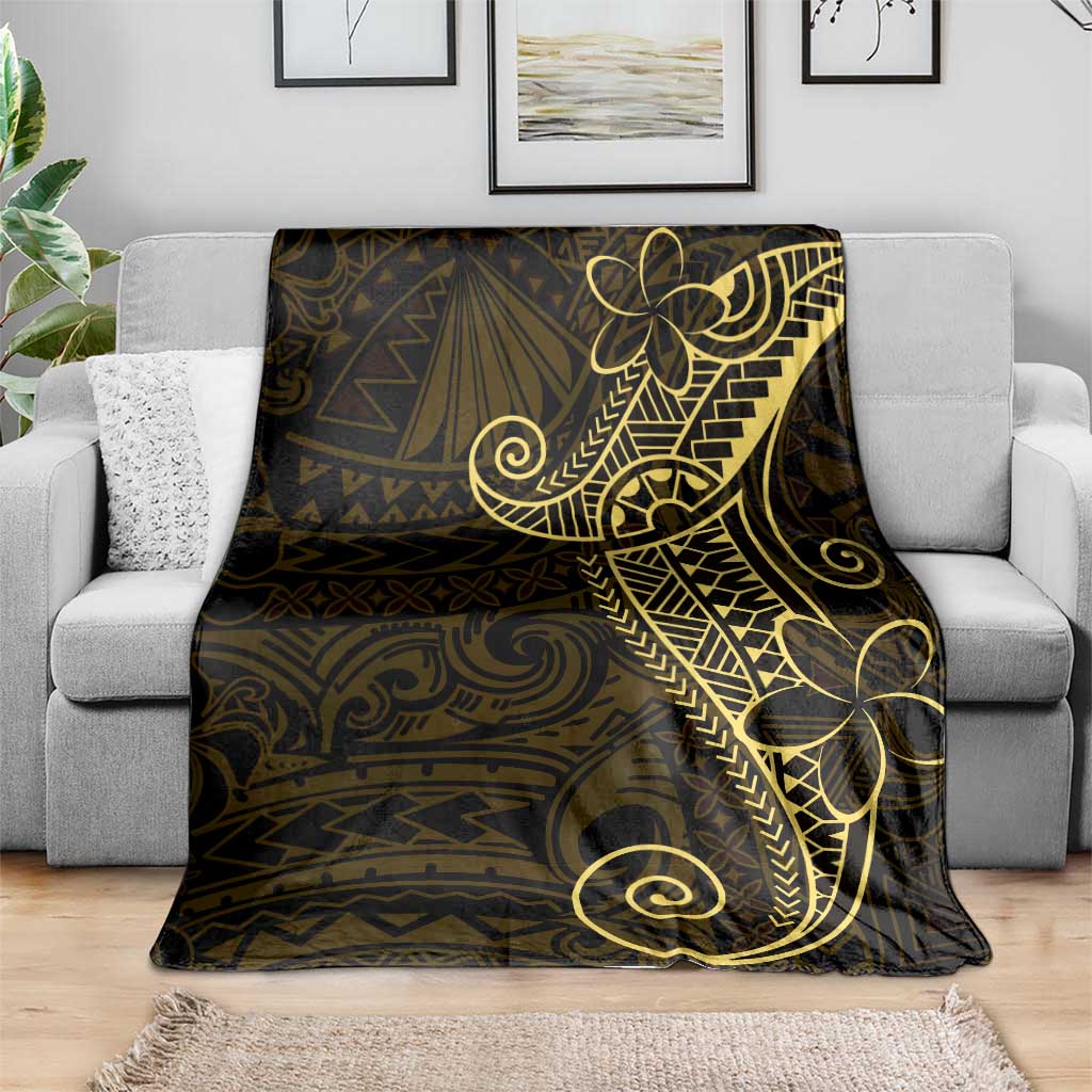 Black Gold Polynesian Tribal Blanket - Polynesian Pride