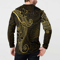 Black Gold Polynesian Tribal Button Sweatshirt - Polynesian Pride