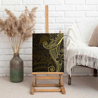 Black Gold Polynesian Tribal Canvas Wall Art - Polynesian Pride
