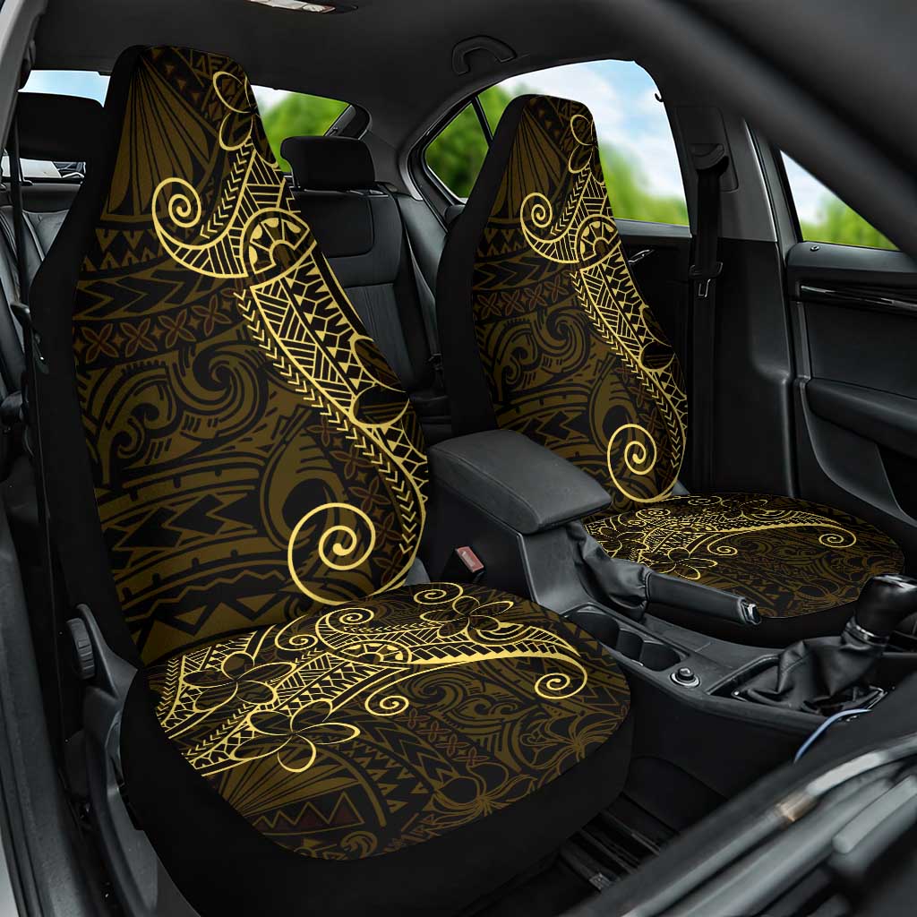 Black Gold Polynesian Tribal Car Seat Cover - Polynesian Pride